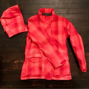 MERRELL Plaid Geneva Insulated Opti All Weather Parka Ski Jacket Rain Coat